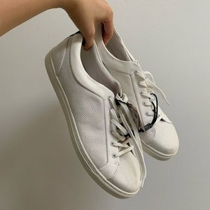 Zara Mens Lace Up Sneakers White Size 12